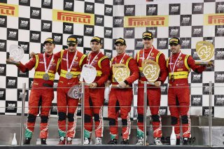 Davide Rigon / Alessio Rovera / Nicklas Nielsen -  AF Corse  - Francochamps Motors,  Ferrari 488 GT3,  Antonio Fuoco / James Calado / Alessandro Pier Guidi - AF Corse  - Francochamps Motors,  Christopher Haase / Patric Niederhauser / Erwan Bastard - Audi  | JEP/SRO