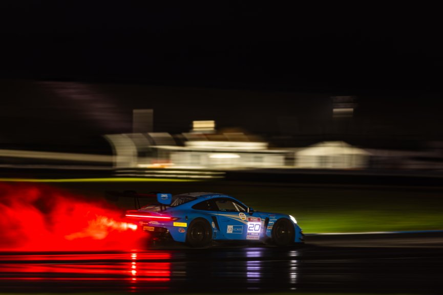 #20 Porsche GT3 R 992 of Antares Au, 2023 Fanatec GT World Challenge America SRO, GT World Challenge America, INDIANAPOLIS 8 HOUR presented by AWS, Laurin Heinrich, October 5-7, Pro-Am, and Alfred Renauer
