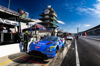 #007 Aston Martin Vantage AMR GT3 of Derek DeBoer, 2023 Fanatec GT World Challenge America SRO, Aston Martin Racing-TRG, GT World Challenge America, INDIANAPOLIS 8 HOUR presented by AWS, October 5-7, Pro-Am, Valentin Hasse-Clot, and Ben Tuck
 | www.lagunasphotography.com