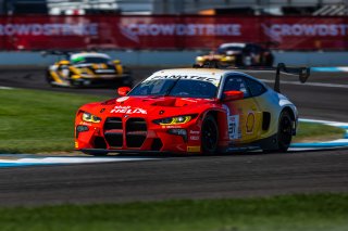 #31 BMW M4 GT3 of Dries Vanthoor, Charles Weerts, and Sheldon Van Der Linde, Team WRT, IGTC, IGTC Pro, FANATEC GT World Challenge America Powered by AWS, INDY, Indianapolis, IN October 3 - 6 2024.
 | Fabian Lagunas/SRO