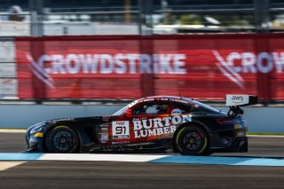 #91 Mercedes-AMG GT3 of Jeff Burton, Philip Ellis, and Elias Seppänen, Regulator Racing, GT World Challenge America, Pro-Am, SRO America, FANATEC GT World Challenge America Powered by AWS, INDY, Indianapolis, IN October 3 - 6 2024.
 | Fabian Lagunas/SRO