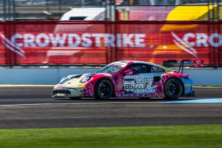 #85 Porsche 992 GT3-R of Jake Pederson, Trent Hindman, and Kay van Berlo, RS1, GT World Challenge America, Pro, SRO America, FANATEC GT World Challenge America Powered by AWS, INDY, Indianapolis, IN October 3 - 6 2024.
 | Fabian Lagunas/SRO