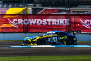 #4 Mercedes-AMG GT3 of Alex Palou, Fabian Schiller, and Luca Stolz, Lone Star Racing, IGTC, IGTC Pro, FANATEC GT World Challenge America Powered by AWS, INDY, Indianapolis, IN October 3 - 6 2024.
 | Fabian Lagunas/SRO