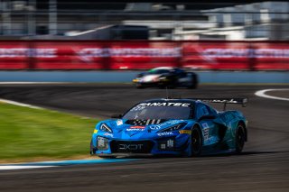 #63 Chevrolet Corvette Z06 GT3.R of Alec Udell, Tommy Milner, and Alexander Sims, DXDT Racing, GT World Challenge America, Pro, SRO America, FANATEC GT World Challenge America Powered by AWS, INDY, Indianapolis, IN October 3 - 6 2024.
 | Fabian Lagunas/SRO
