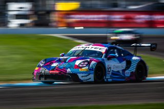 #10 Porsche 992 GT3 R of Antares Au, Loek Hartog, and Patric Niederhauser, Herberth Motorsport, IGTC, Pro-Am, FANATEC GT World Challenge America Powered by AWS, SRO America, INDY, Indianapolis, IN October 3 - 6 2024.
 | Fabian Lagunas/SRO