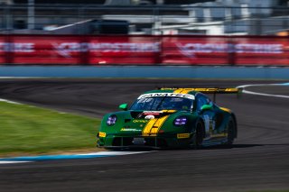 #120 Porsche 911 GT3-R of Adam Adelson, Elliott Skeer, and Laurin Heinrich, Wright Motorsports, GT World Challenge America, Pro, FANATEC GT World Challenge America Powered by AWS, SRO America, INDY, Indianapolis, IN October 3 - 6 2024.
 | Fabian Lagunas/SRO