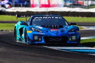 #63 Chevrolet Corvette Z06 GT3.R of Alec Udell, Tommy Milner, and Alexander Sims, DXDT Racing, GT World Challenge America, Pro, SRO America, FANATEC GT World Challenge America Powered by AWS, INDY, Indianapolis, IN October 3 - 6 2024.
 | Fabian Lagunas/SRO