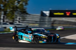 #29 BMW M4 GT3 of Justin Rothberg, Robby Foley, and Patrick Gallagher, Turner Motorsport, GT World Challenge America, Pro-Am, FANATEC GT World Challenge America Powered by AWS, INDY, Indianapolis, IN October 3 - 6 2024.
 | Fabian Lagunas/SRO