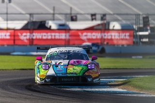 #32 Porsche 911 GT3-R of Kyle Washington, Tom Sargent, and Ayhancan Guven, GMG Racing, GT World Challenge America, Pro-Am, FANATEC GT World Challenge America Powered by AWS, INDY, Indianapolis, IN October 3 - 6 2024.
 | Fabian Lagunas/SRO