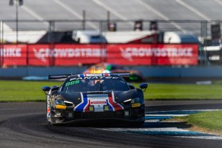#163 Ferrari 296 GT3 of Jay Schreibman, Oswaldo Negri, and Toni Vilander, AF Course, GT World Challenge America, Pro-Am, FANATEC GT World Challenge America Powered by AWS, SRO America, INDY, Indianapolis, IN October 3 - 6 2024.
 | Fabian Lagunas/SRO