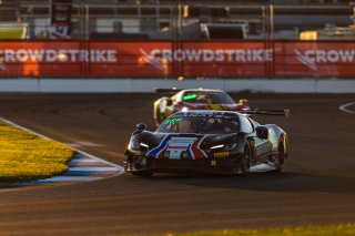 #163 Ferrari 296 GT3 of Jay Schreibman, Oswaldo Negri, and Toni Vilander, AF Course, GT World Challenge America, Pro-Am, FANATEC GT World Challenge America Powered by AWS, SRO America, INDY, Indianapolis, IN October 3 - 6 2024.
 | Fabian Lagunas/SRO