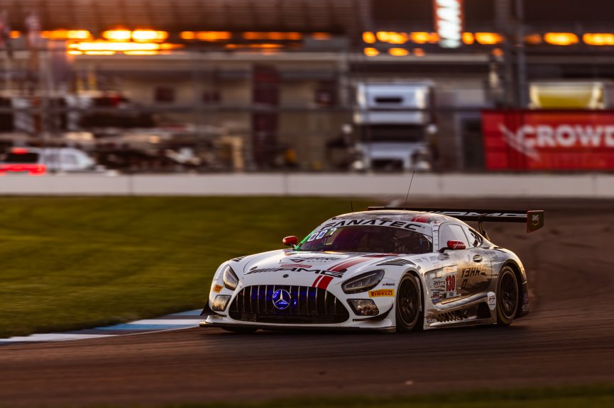 #130 Mercedes-AMG GT3 of Maro Engel, Jules Gounon, and, Mikael Grenier, GruppeM Racing, IGTC, IGTC Pro, FANATEC GT World Challenge America Powered by AWS, SRO America, INDY, Indianapolis, IN October 3 - 6 2024.
