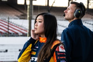 #38 BMW M4 GT3 of Samantha Tan, John Capestro-Dubets, and Neil Verhagen, ST Racing, GT World Challenge America, Pro-Am, SRO America, FANATEC GT World Challenge America Powered by AWS, INDY, Indianapolis, IN October 3 - 6 2024.
 | Jason Doudt/SRO