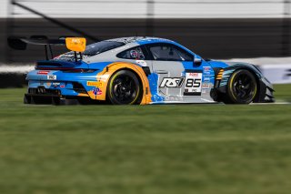 #85 Porsche 992 GT3-R of Jake Pederson, Trent Hindman, and Kay van Berlo, RS1, GT World Challenge America, Pro, SRO America, FANATEC GT World Challenge America Powered by AWS, INDY, Indianapolis, IN October 3 - 6 2024.
 | Fabian Lagunas/SRO        