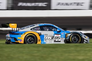#85 Porsche 992 GT3-R of Jake Pederson, Trent Hindman, and Kay van Berlo, RS1, GT World Challenge America, Pro, SRO America, FANATEC GT World Challenge America Powered by AWS, INDY, Indianapolis, IN October 3 - 6 2024.
 | Fabian Lagunas/SRO        