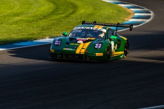 #120 Porsche 911 GT3-R of Adam Adelson, Elliott Skeer, and Laurin Heinrich, Wright Motorsports, GT World Challenge America, Pro, FANATEC GT World Challenge America Powered by AWS, SRO America, INDY, Indianapolis, IN October 3 - 6 2024.
 | Fabian Lagunas/SRO