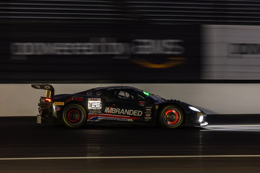 #163 Ferrari 296 GT3 of Jay Schreibman, Oswaldo Negri, and Toni Vilander, AF Course, GT World Challenge America, Pro-Am, FANATEC GT World Challenge America Powered by AWS, SRO America, INDY, Indianapolis, IN October 3 - 6 2024.
