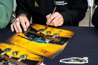 Autograph session at FANATEC GT World Challenge America Powered by AWS, SRO America, INDY, Indianapolis, IN October 3 - 6 2024.
 | Jason Doudt/SRO