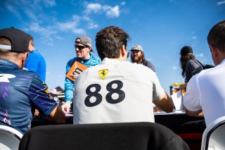 Autograph session at FANATEC GT World Challenge America Powered by AWS, SRO America, INDY, Indianapolis, IN October 3 - 6 2024.
 | Jason Doudt/SRO