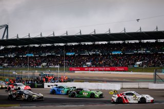 52. ADAC RAVENOL 24h Nürburgring 2024 - Foto: Gruppe C Photography; #5 Porsche 911 GT3 R (992), Herberth Motorsport: Robert Renauer, Vicent Kolb, Dennis Olsen, Matt Campbell; #3 Mercedes-AMG GT3, Mercedes-AMG Team BILSTEIN: Michele Beretta, Frank Bird, Ju | Gruppe C Photography