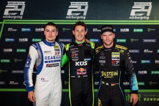 53. ADAC RAVENOL 24h Nürburgring 2025 - Foto: Gruppe C Photography; #45 Ferrari 296 GT3, REALIZE KONDO RACING with Rinaldi: Thomas Neubauer; #911 Porsche 911 GT3 R (992), Manthey EMA: Kevin Estre; #14 Mercedes-AMG GT3 EVO, Mercedes-AMG Team GetSpeed: Maro | Gruppe C Photography