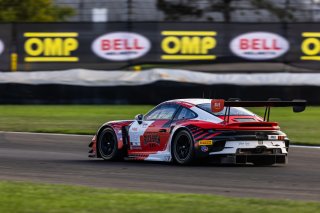 #18 Porsche 911 GT3 R (992) of Alex Sedgwick / Jan Heylen / Alessio Picariello, RS1, Indy 8H, IGTC, Pro, SRO America, Indianapolis Motor Speedway, Indianapolis, IN, Oct 16&ndash;19, 2025
 | Fabian Lagunas | www.lagunasphotography.com | For SRO Motorsports Group 2025