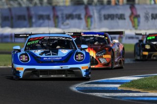 #21 Porsche 911 GT3 R (992) of Dustin Blattner / Alfred Renauer / Dennis Marschall, Blattner Company by Herberth Motorsport, Indy 8H, IGTC, Pro-Am, SRO America, Indianapolis Motor Speedway, Indianapolis, IN, Oct 16&ndash;19, 2025
 | Fabian Lagunas | www.lagunasphotography.com | For SRO Motorsports Group 2025