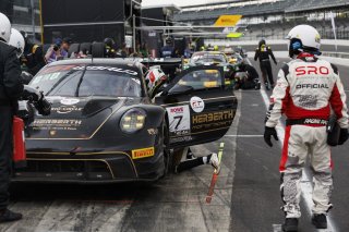 #7 Porsche 911 GT3 R (992) of Ralf Bohn / Rolf Ineichen / Robert Renauer, Herberth Motorsport, Indy 8H, IGTC IC, Pro-Am, SRO America, Indianapolis Motor Speedway, Indianapolis, IN, Oct 16&ndash;19, 2025
 | Fabian Lagunas | www.lagunasphotography.com | For SRO Motorsports Group 2025