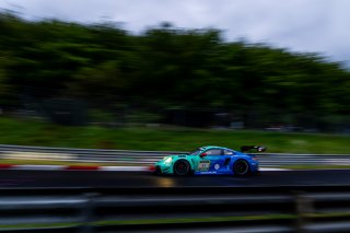 Klaus Bachler, Tim Heinemann, Sven M&cedil;ller, Morris Schuring, Falken Motorsports, nurburgring nordschleife, race track, kerbs, cloudy, overcast, action, porsche 911 gt3 r, car, ravenol, dekra, panning, motion blur, wide angle, excitement, focus
 | Gruppe C Photography