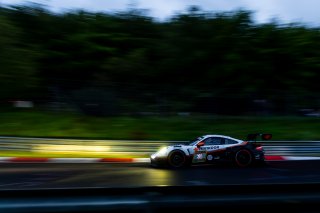 Jongkyum Kim, Roelof Bruins, Steven Cho, Marco Seefried, Hankook Competition, nurburgring nordschleife, track side, forest section, cloudy, night, action, porsche 911 gt3 r, hankook, ravenol, dekra, panning, motion blur, wide angle, focus, excitement
 | Gruppe C Photography