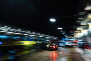 Dennis Olsen, Christopher Mies, Frederic Vervisch, Arjun Maini, HRT Ford Racing, pit lane, race track, night, action, car, ford mustang, ford performance, motion blur, panning, wide angle, excitement, focus
 | Gruppe C Photography