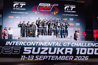 72 Ferrari 296 GT3 EVO, Harmony Racing: Song Jiajun, Liu Kaishun, Brendan Leitch, 05 BMW M4 GT3 EVO, PLUS with BMW M Team Studie: Tomohide Yamaguchi, Kizuku Hirota, Seiji Ara, 10 BMW M4 GT3 EVO, Team KRC: Brian Lee, Augusto Farfus, Marcelo Tomasoni
 | Gruppe C GmbH