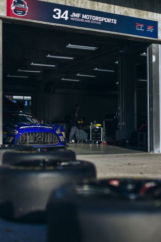 Paddock, #34 Mercedes-AMG GT3 EVO of Michai Stephens, Mikael Grenier, and Maxime Martin, Mercedes-AMG Team JMF Motorsports, Indianapolis 8 Hour / GT World Challenge America, IGTC Pro, SRO America, Indianapolis 8 Hour, Indianapolis Motor Speedway, Speedway | SRO Motorsports Group